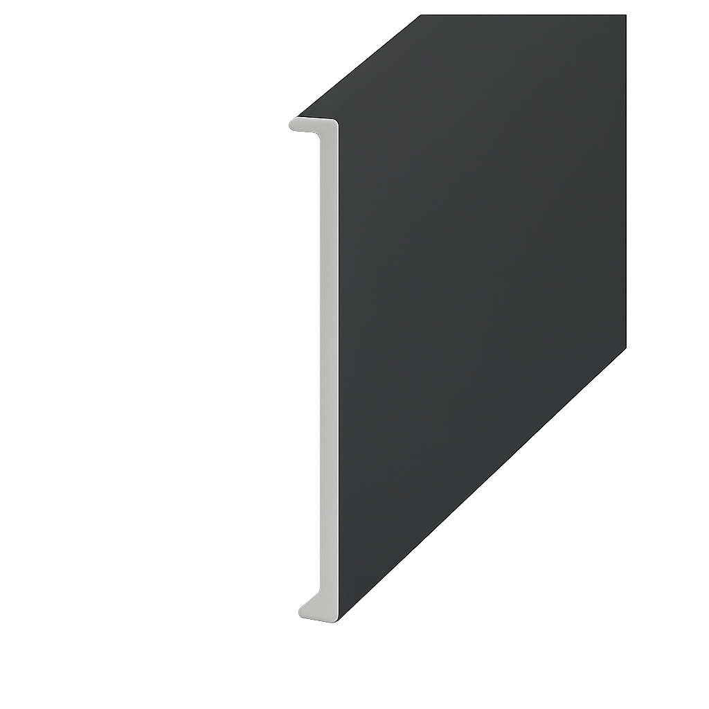 Anthracite Grey Smooth Double Edged Fascia Board - Length 5m x Width 350mm