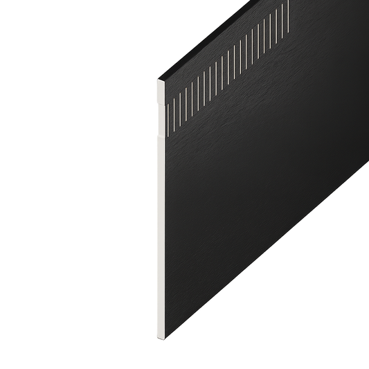 Black Ash Woodgrain 10mm Airspace Eurosoffit Board - Length 5m x Width 150mm