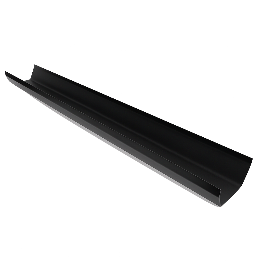 Aquaflow Black Square Gutter - 114mm x Length 4m